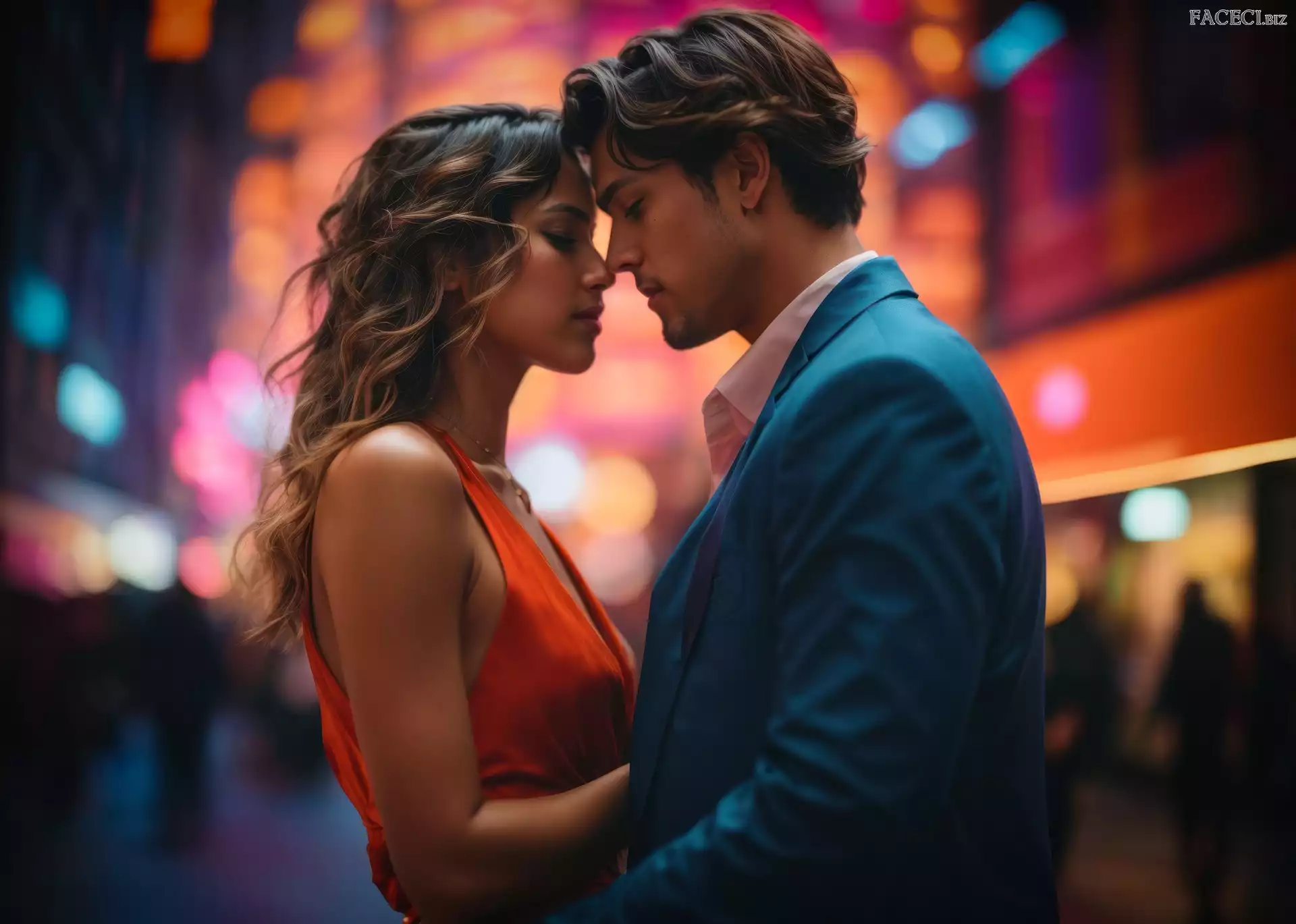 Zakochani, Ludzie, Kobieta, Para, Wieczór, Mężczyzna, Ulica