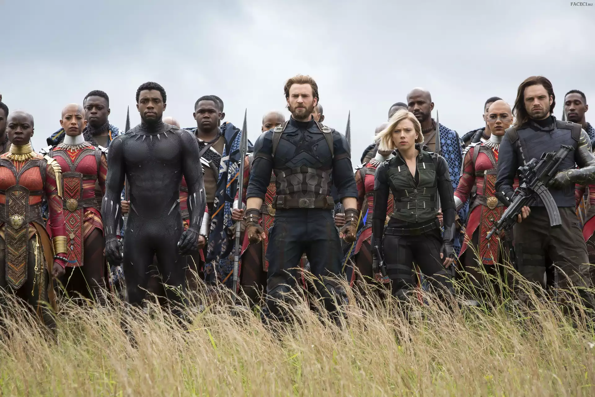 Avengers Infinity War, Film, Scarlett Johansson, Chris Evans, Avengers Wojna bez granic, Anthony Mackie